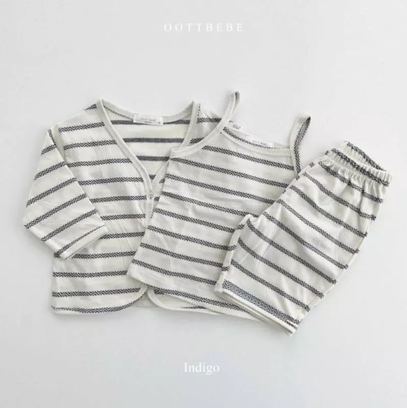 Oott Bebe - Korean Baby Fashion - #babyfever - Indian Top Bottom Cardigan Set - 7