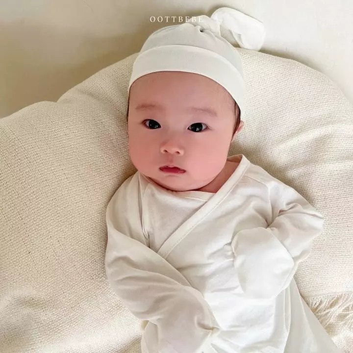 Oott Bebe - Korean Baby Fashion - #babyfever - Pure Organic Benet Bonnet Set - 9