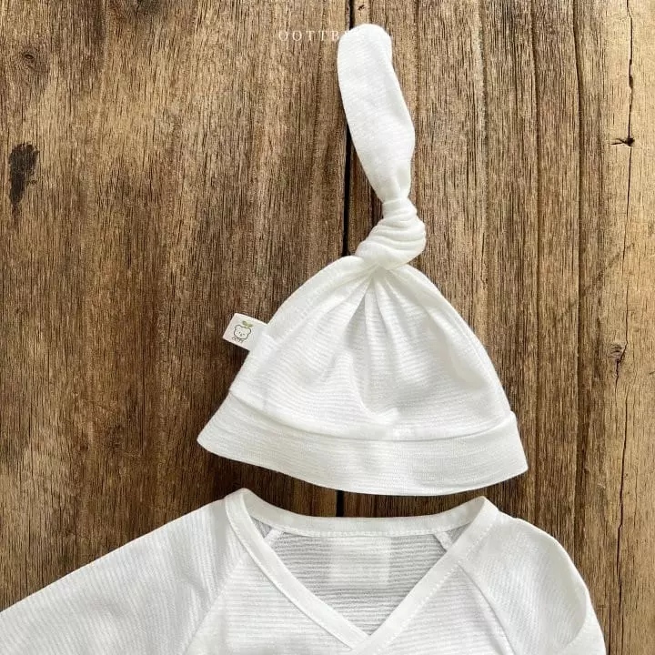 Oott Bebe - Korean Baby Fashion - #babylifestyle - Pure Organic Benet Bonnet Set - 11