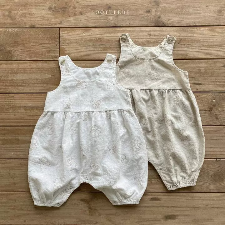 Oott Bebe - Korean Baby Fashion - #babyoninstagram - Crayon Teddy Bodysuit  - 2