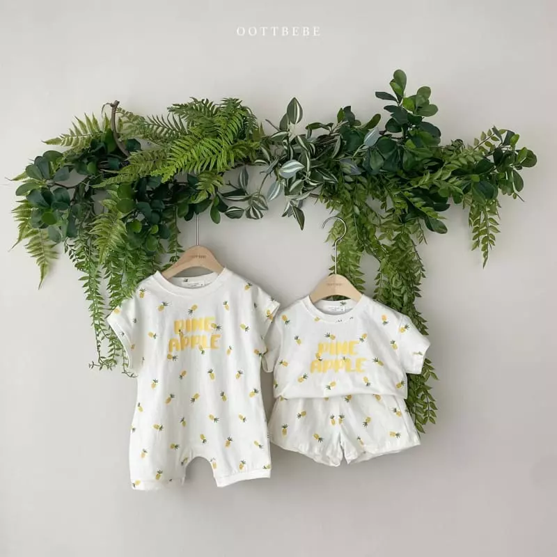 Oott Bebe - Korean Baby Fashion - #babyoutfit - Apple Bodysuit - 3