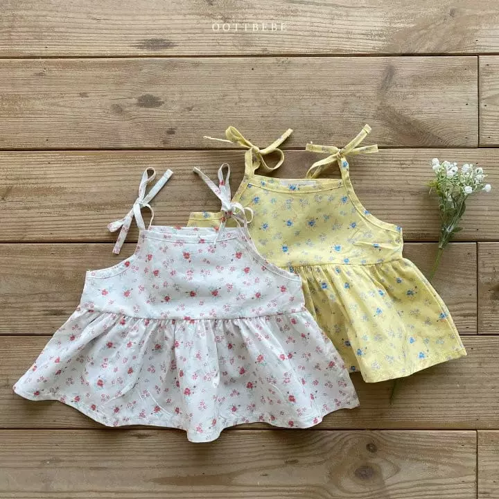 Oott Bebe - Korean Baby Fashion - #onlinebabyboutique - Flower Sleeveless Bloomer Set - 8