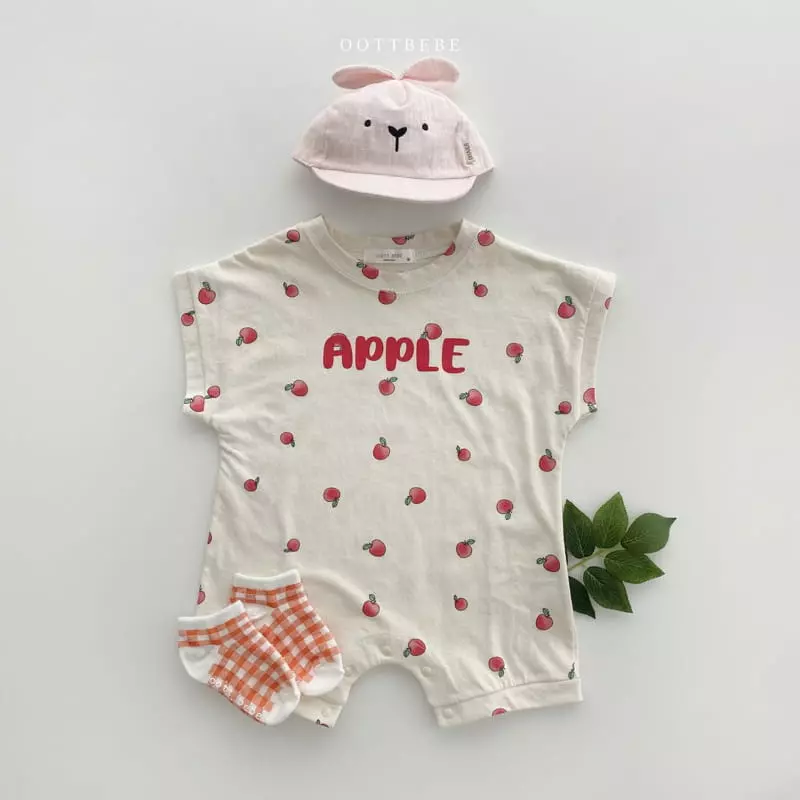 Oott Bebe - Korean Baby Fashion - #onlinebabyshop - Apple Bodysuit - 6