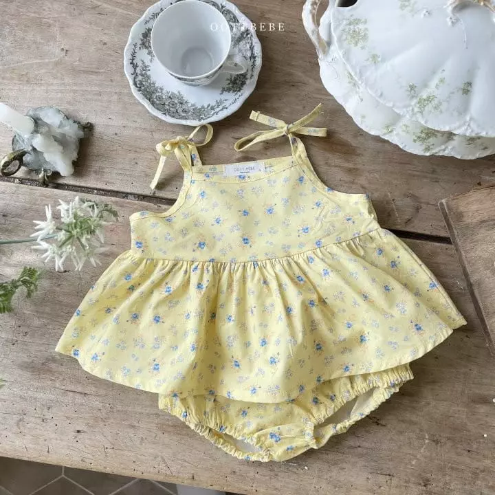 Oott Bebe - Korean Baby Fashion - #onlinebabyshop - Flower Sleeveless Bloomer Set - 9