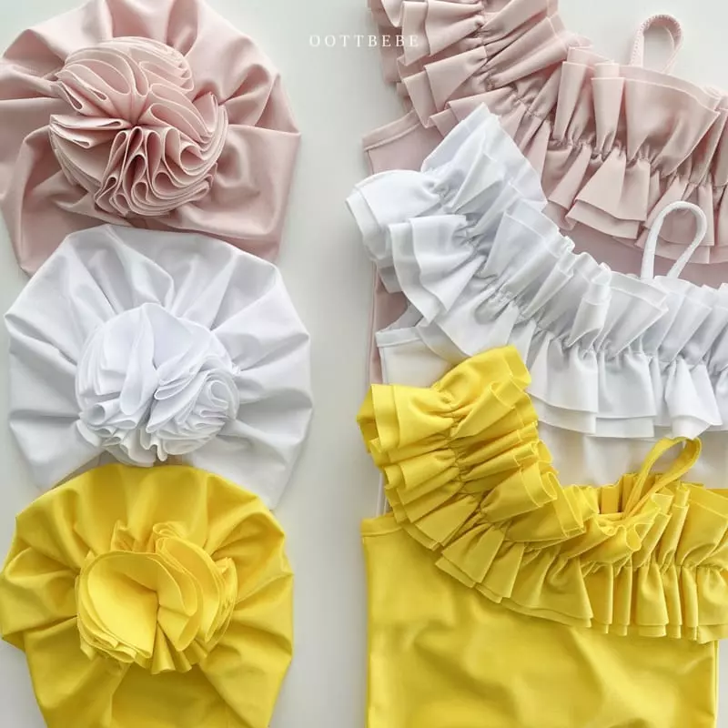 Oott Bebe - Korean Children Fashion - #Kfashion4kids - Shouler Frill Swimwear - 7