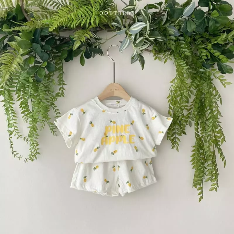 Oott Bebe - Korean Children Fashion - #Kfashion4kids - Apple Top Bottom Set