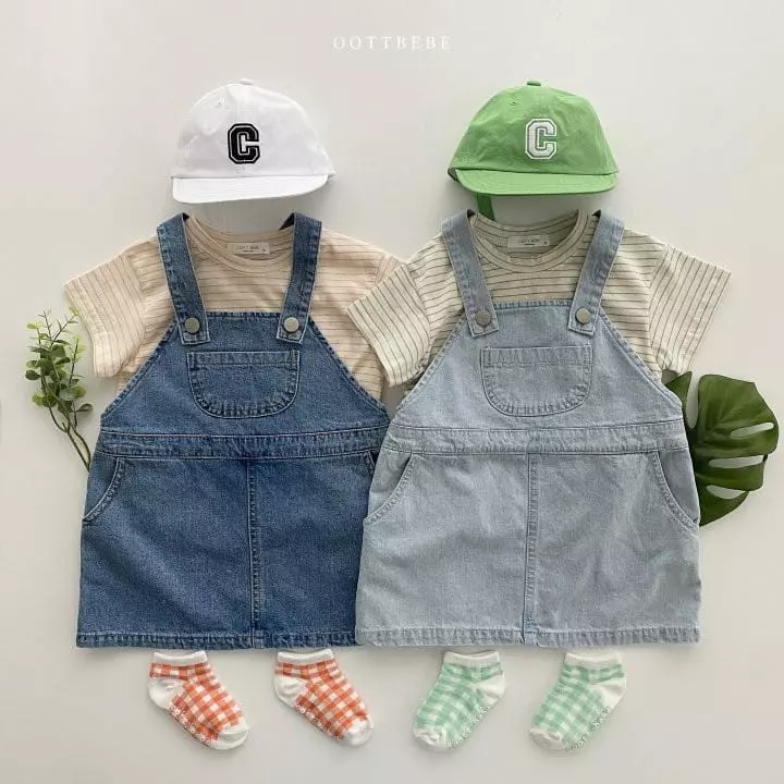Oott Bebe - Korean Children Fashion - #Kfashion4kids - Vivi Denim One-piece - 12