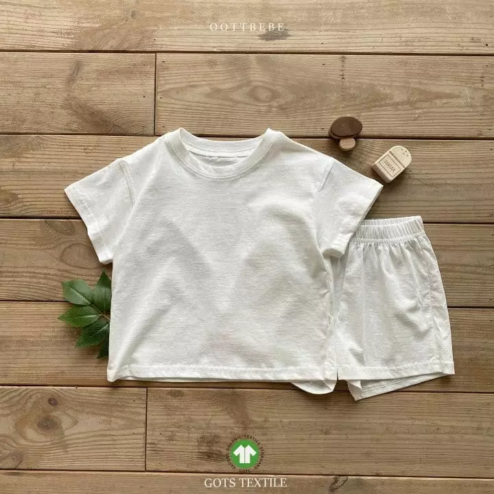Oott Bebe - Korean Children Fashion - #Kfashion4kids - Pure Organic Top Bottom Set