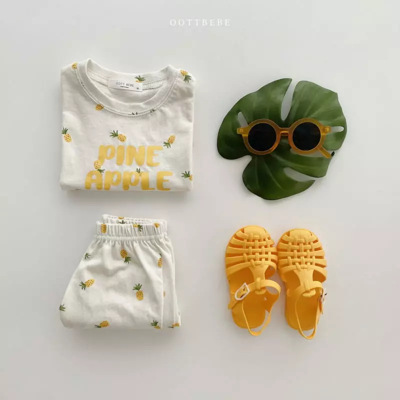 Oott Bebe - Korean Children Fashion - #childofig - Apple Top Bottom Set - 7