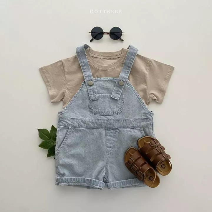 Oott Bebe - Korean Children Fashion - #childofig - Vivi Denim Overalls - 3