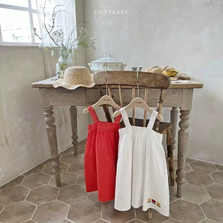 Oott Bebe - Korean Children Fashion - #childofig - Tulip Punching Lace One-piece - 11