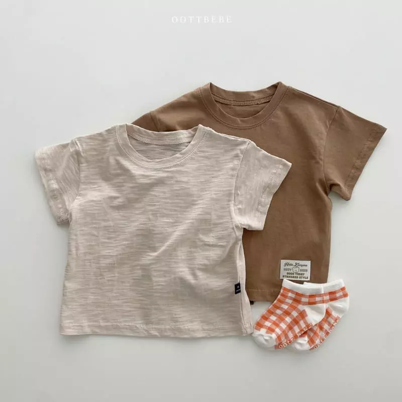Oott Bebe - Korean Children Fashion - #childrensboutique - Doft Slub Tee - 12
