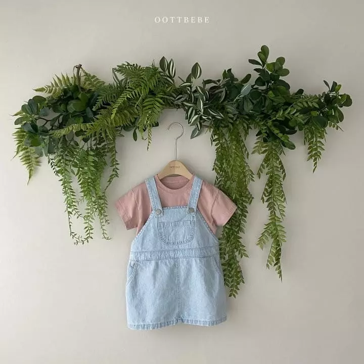 Oott Bebe - Korean Children Fashion - #childrensboutique - Vivi Denim One-piece - 5