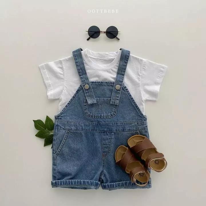 Oott Bebe - Korean Children Fashion - #childofig - Vivi Denim Overalls - 4