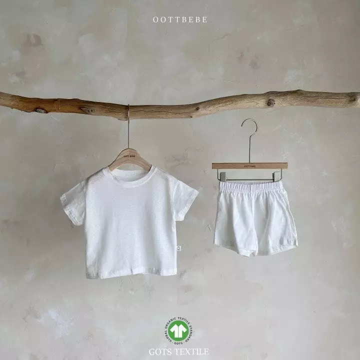 Oott Bebe - Korean Children Fashion - #childrensboutique - Pure Organic Top Bottom Set - 8