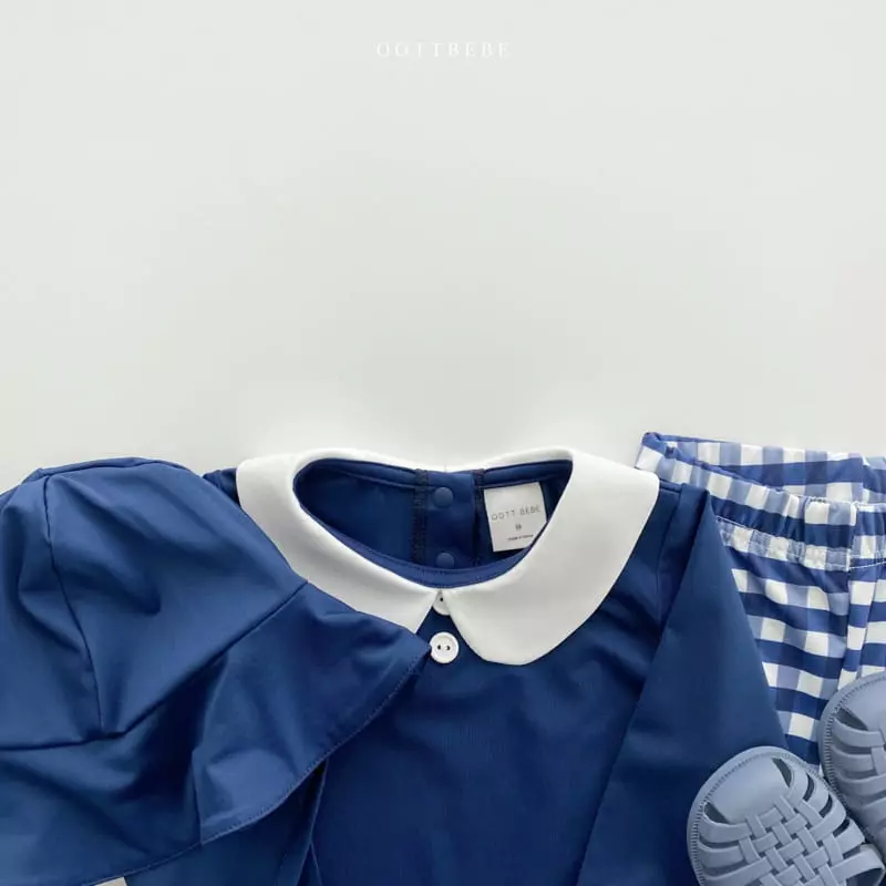 Oott Bebe - Korean Children Fashion - #childrensboutique - Collar Gentleman Rashguard - 4