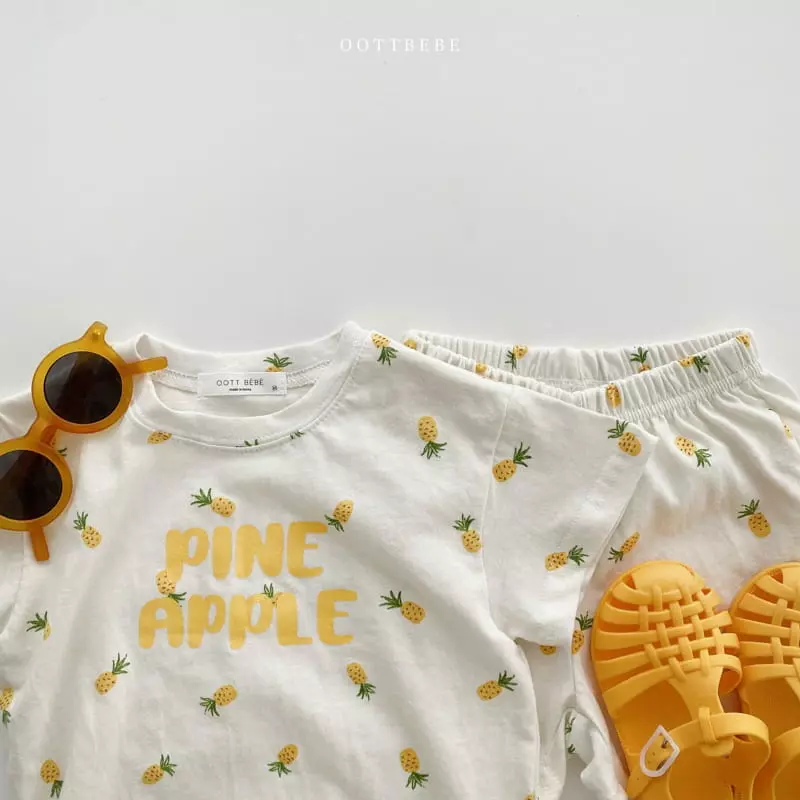 Oott Bebe - Korean Children Fashion - #designkidswear - Apple Top Bottom Set - 9