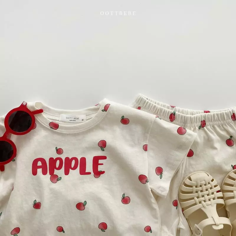 Oott Bebe - Korean Children Fashion - #discoveringself - Apple Top Bottom Set - 10