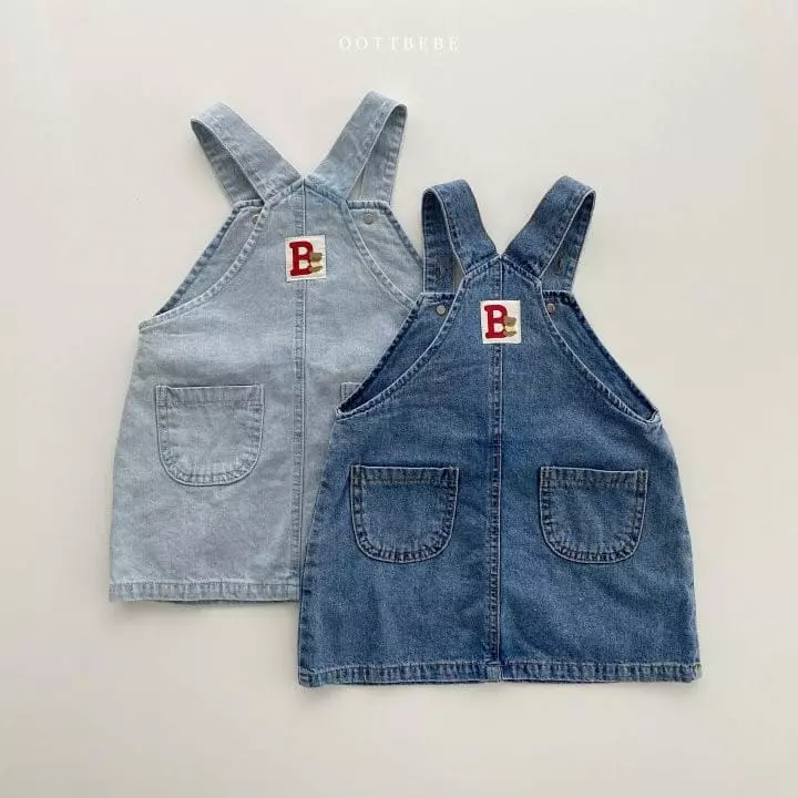 Oott Bebe - Korean Children Fashion - #discoveringself - Vivi Denim One-piece - 7