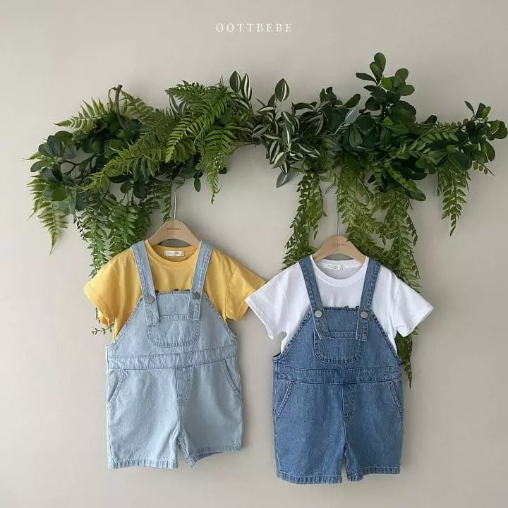 Oott Bebe - Korean Children Fashion - #fashionkids - Vivi Denim Overalls - 7