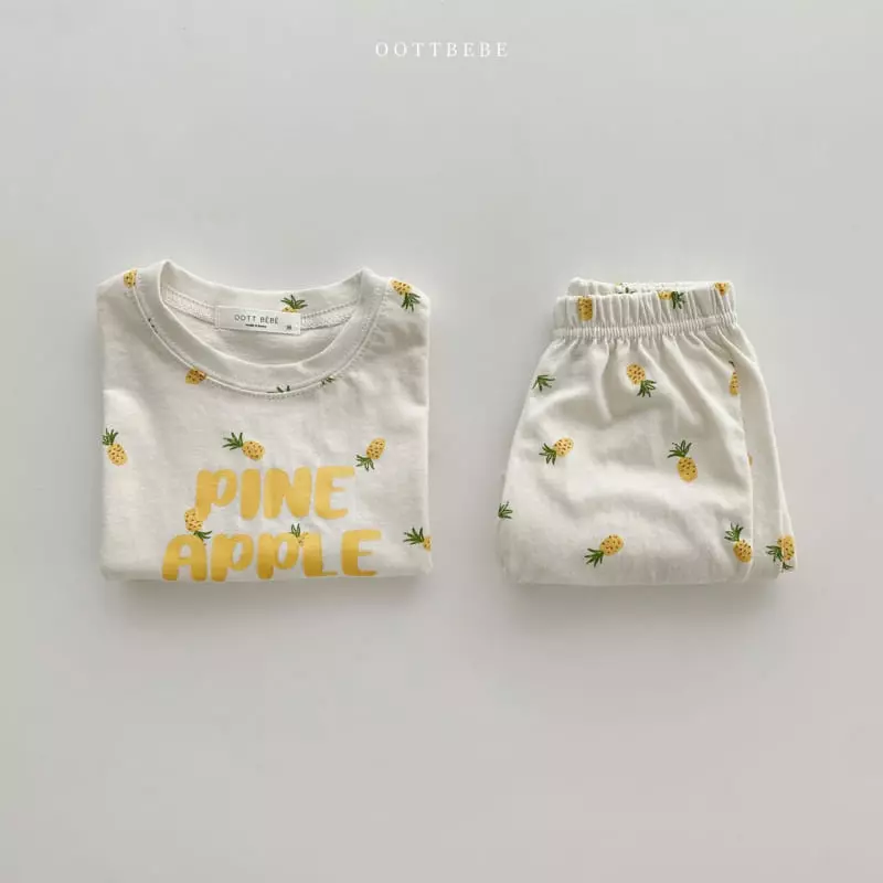 Oott Bebe - Korean Children Fashion - #kidsshorts - Apple Top Bottom Set - 12