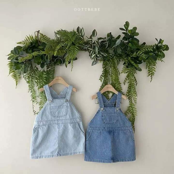 Oott Bebe - Korean Children Fashion - #kidsshorts - Vivi Denim One-piece - 9