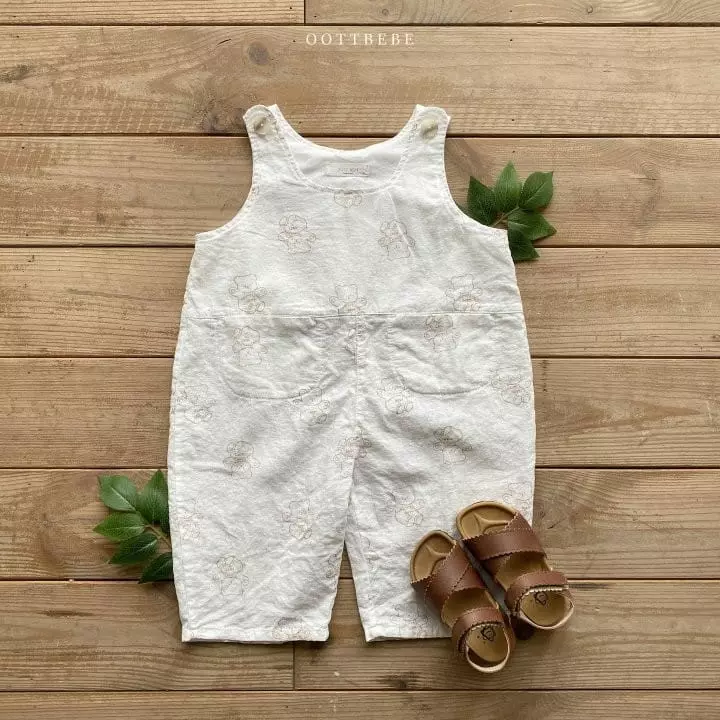 Oott Bebe - Korean Children Fashion - #kidsshorts - Crayon Teddy Overalls - 3