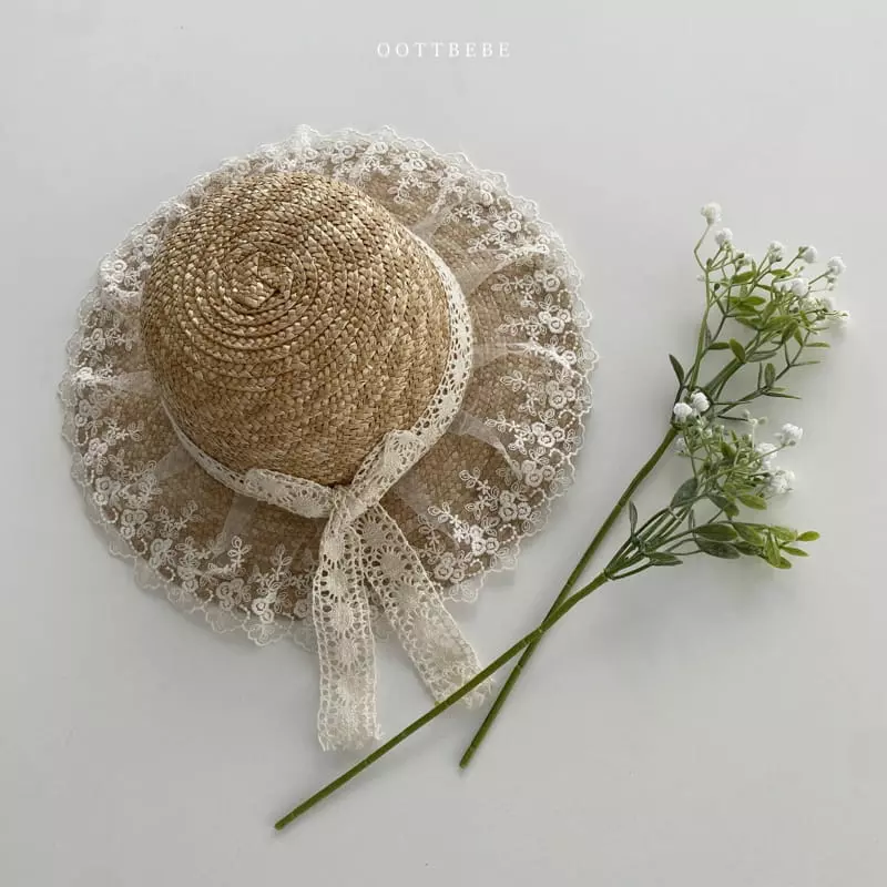 Oott Bebe - Korean Children Fashion - #kidsshorts - Love Straw Hat - 4