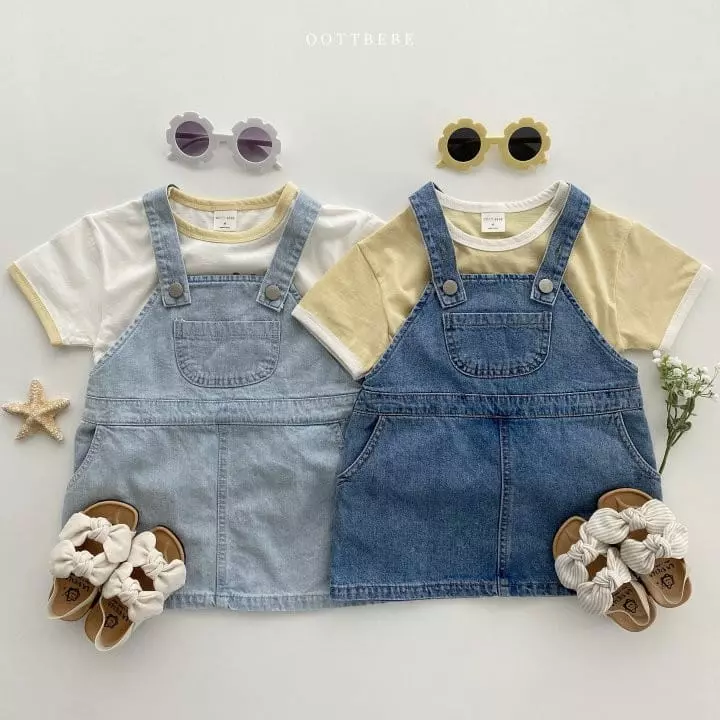 Oott Bebe - Korean Children Fashion - #kidsstore - Vivi Denim One-piece - 10