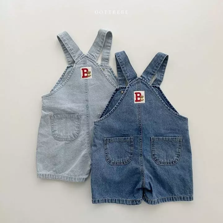 Oott Bebe - Korean Children Fashion - #kidsstore - Vivi Denim Overalls - 9
