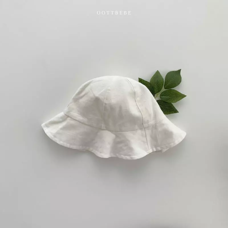 Oott Bebe - Korean Children Fashion - #kidzfashiontrend - Linen Summer Bucket Hat - 3