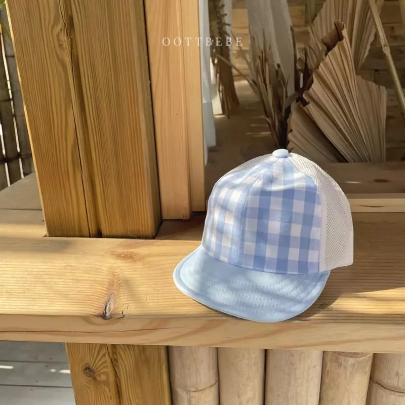 Oott Bebe - Korean Children Fashion - #littlefashionista - Check Mesh Cap  - 3