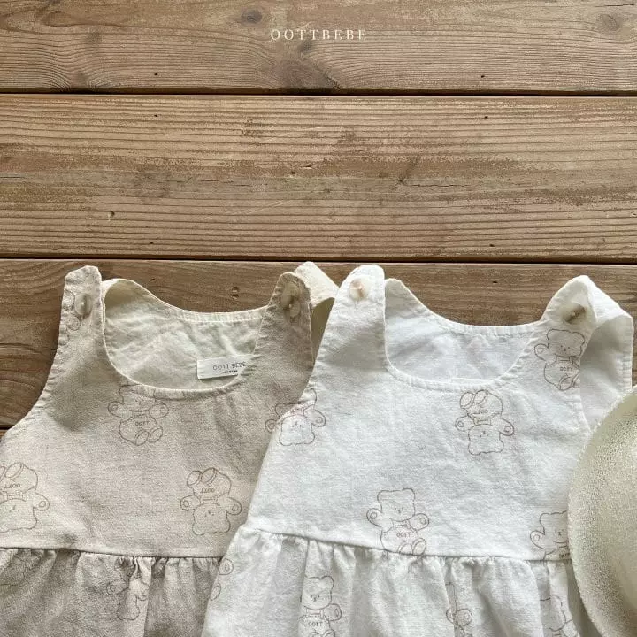 Oott Bebe - Korean Children Fashion - #littlefashionista - Crayon Teddy One-piece - 6