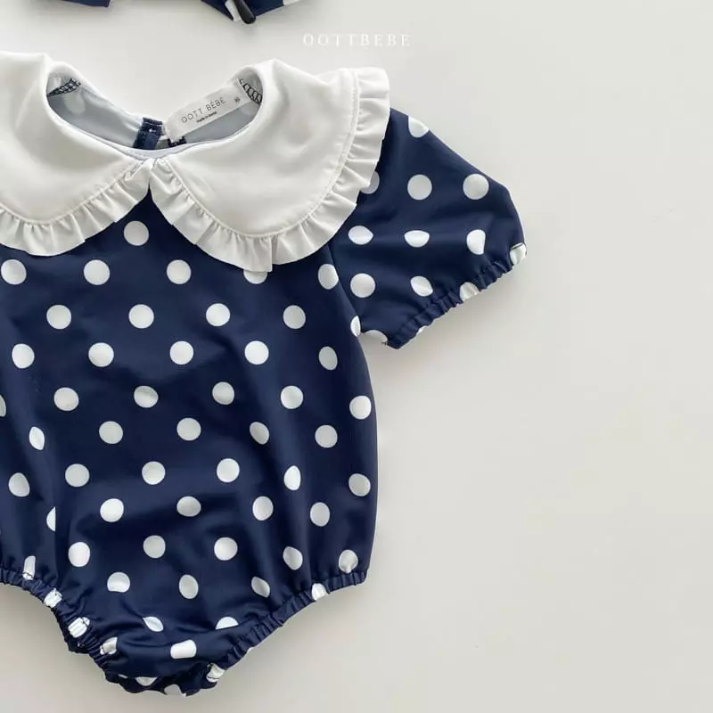 Oott Bebe - Korean Children Fashion - #magicofchildhood - Collar Dot Swimwear - 10
