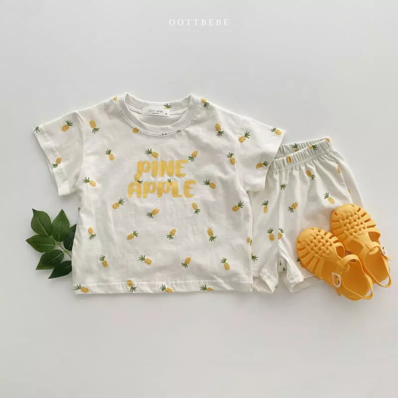 Oott Bebe - Korean Children Fashion - #magicofchildhood - Apple Top Bottom Set - 3