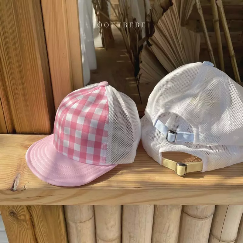 Oott Bebe - Korean Children Fashion - #littlefashionista - Check Mesh Cap  - 4