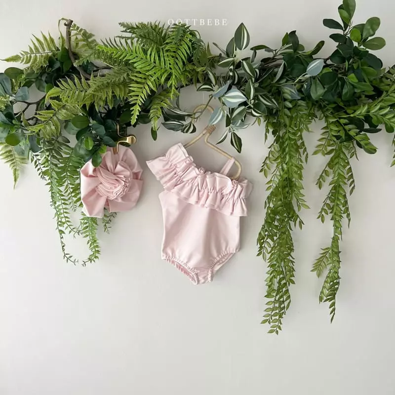Oott Bebe - Korean Children Fashion - #prettylittlegirls - Shouler Frill Swimwear - 11