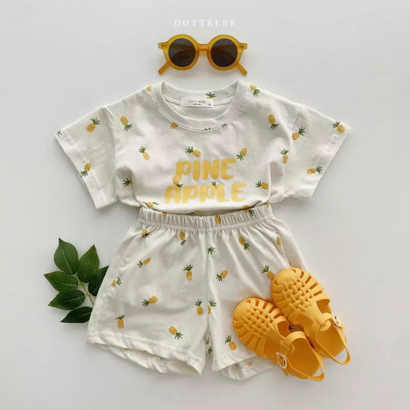 Oott Bebe - Korean Children Fashion - #prettylittlegirls - Apple Top Bottom Set - 5