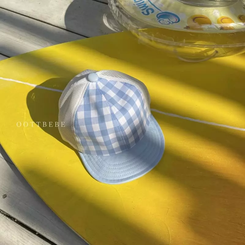 Oott Bebe - Korean Children Fashion - #prettylittlegirls - Check Mesh Cap  - 6