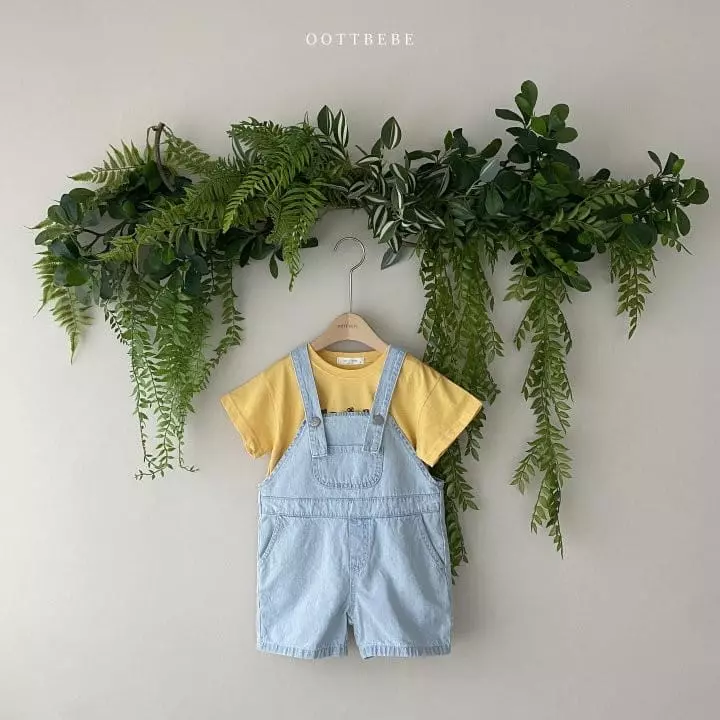 Oott Bebe - Korean Children Fashion - #stylishchildhood - Vivi Denim Overalls - 2