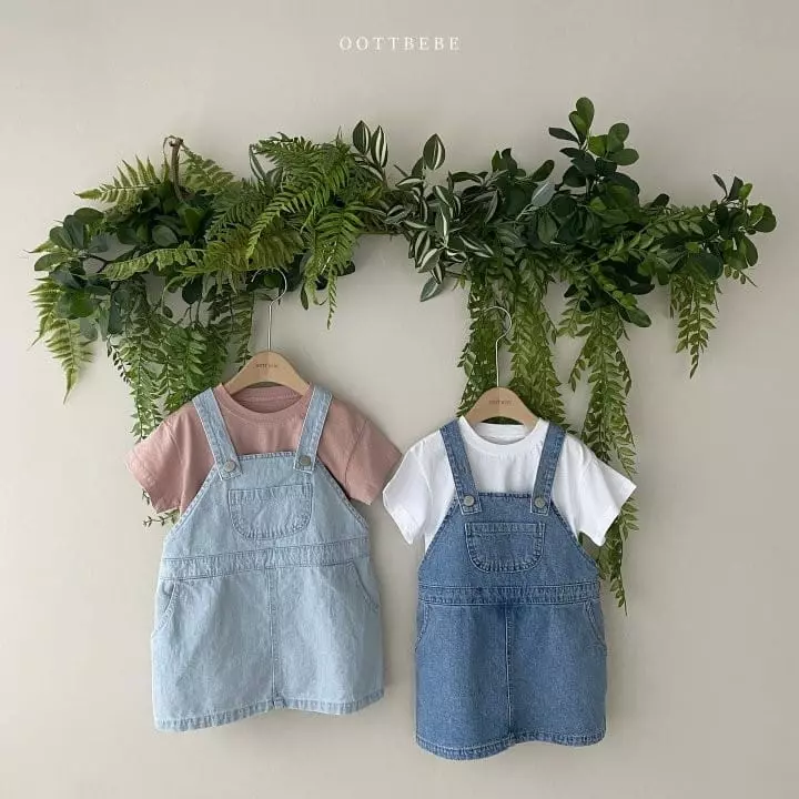Oott Bebe - Korean Children Fashion - #todddlerfashion - Vivi Denim One-piece