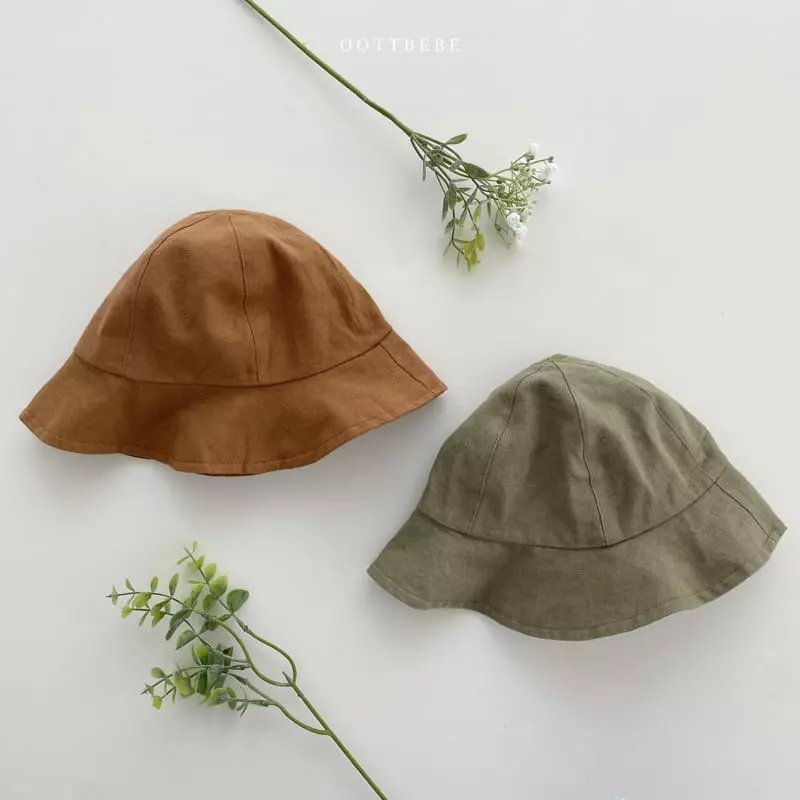 Oott Bebe - Korean Children Fashion - #toddlerclothing - Linen Summer Bucket Hat - 10