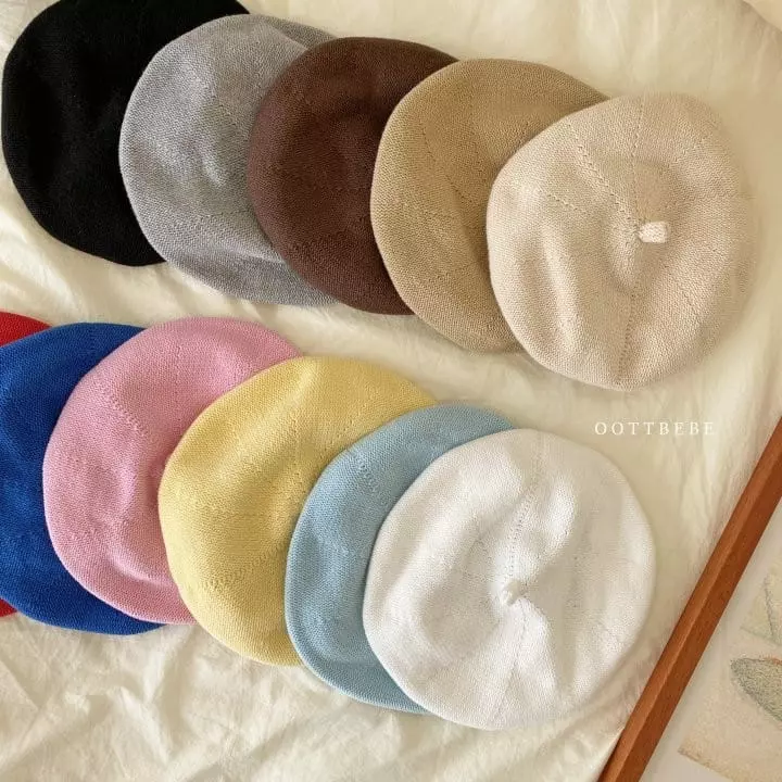 Oott Bebe - Korean Children Fashion - #toddlerclothing - Oott Beret Beret Hat - 7