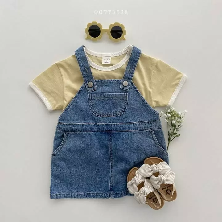 Oott Bebe - Korean Children Fashion - #toddlerclothing - Vivi Denim One-piece - 2
