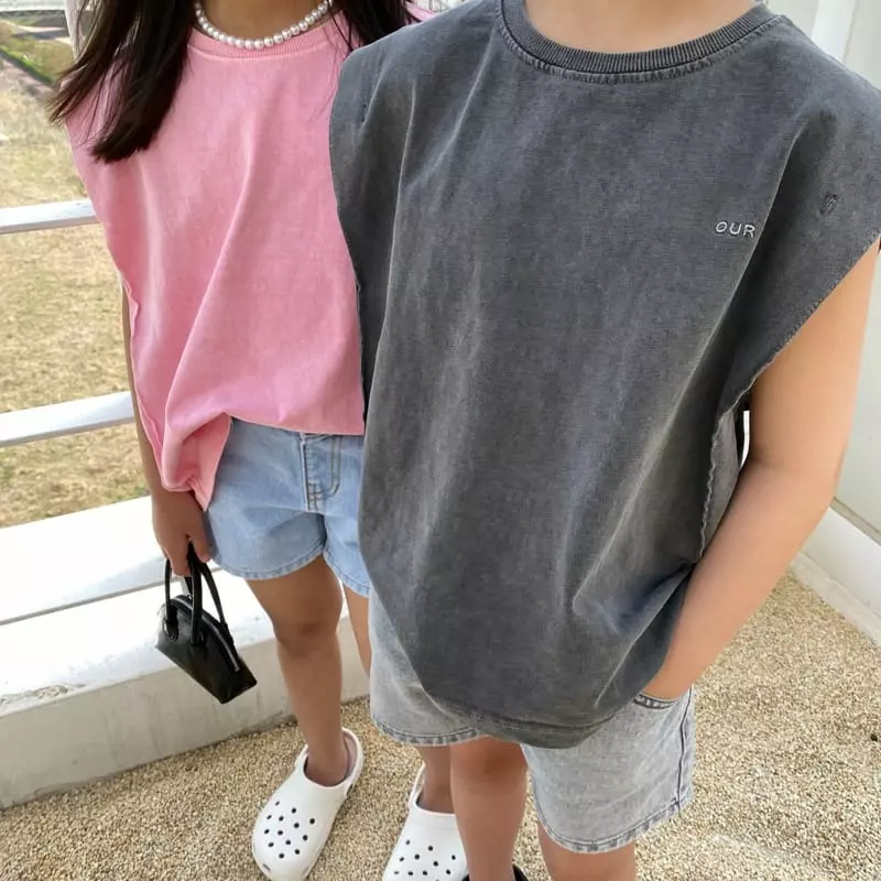Our - Korean Children Fashion - #childofig - After Paint Boxy Sleeveless - 8
