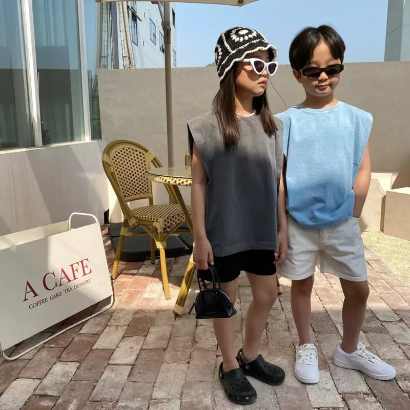 Our - Korean Children Fashion - #designkidswear - After Paint Boxy Sleeveless - 11