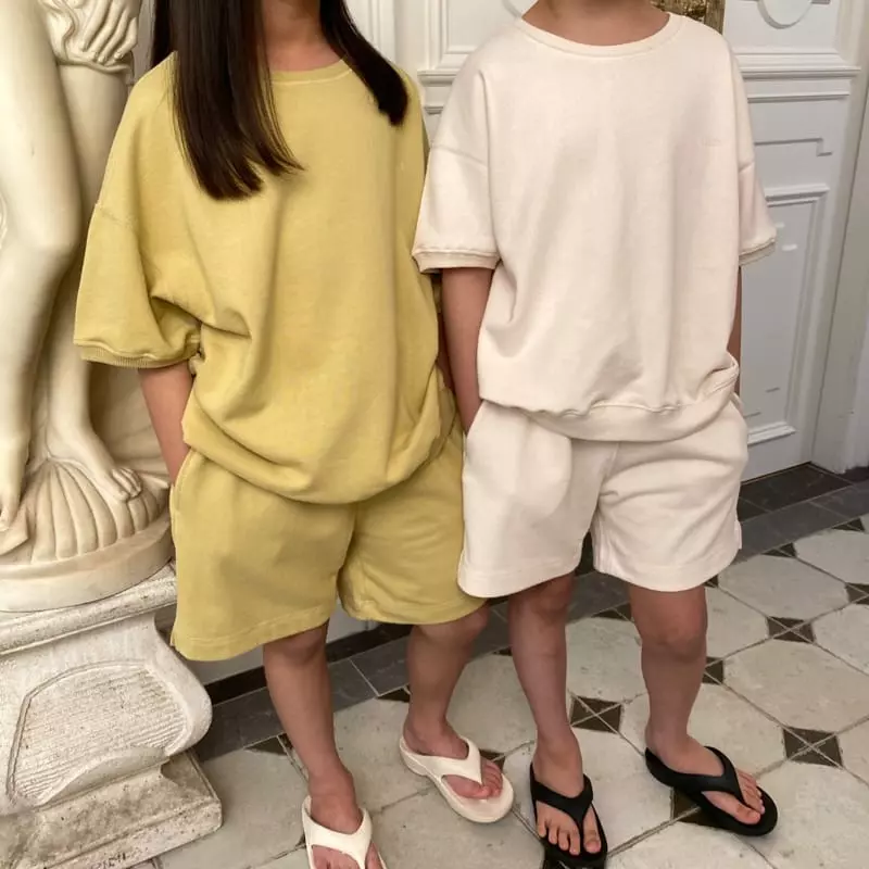 Our - Korean Children Fashion - #kidsshorts - Odd Top Bottom Set - 11