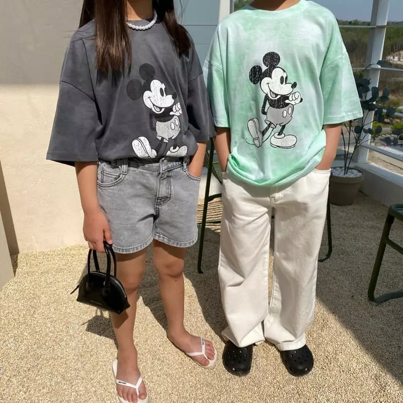 Our - Korean Children Fashion - #kidsshorts - Smocked Mickey Tee - 5