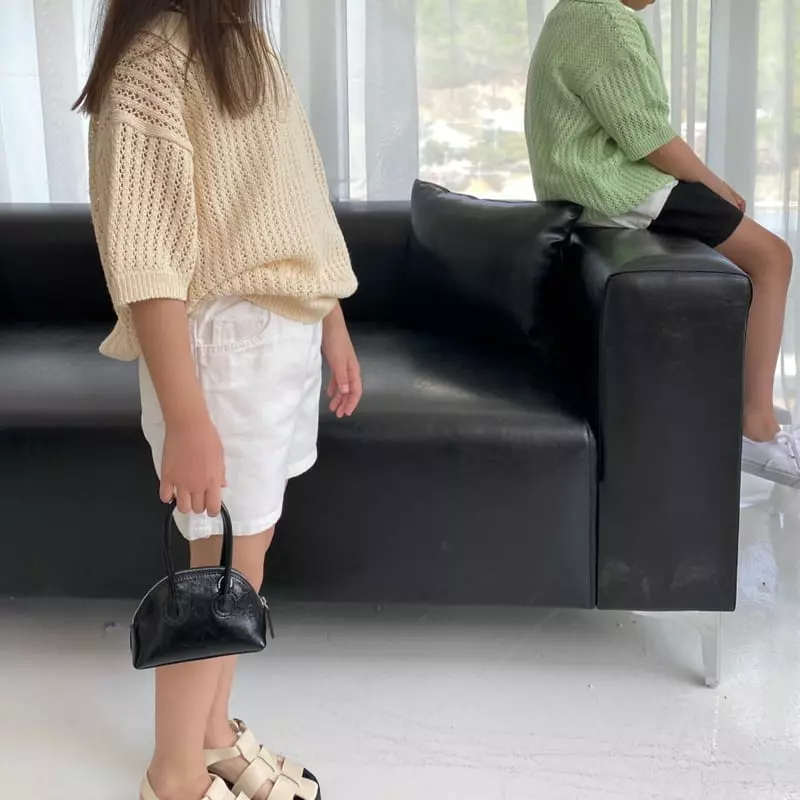 Our - Korean Children Fashion - #kidsshorts - Punching Collar Knit - 5