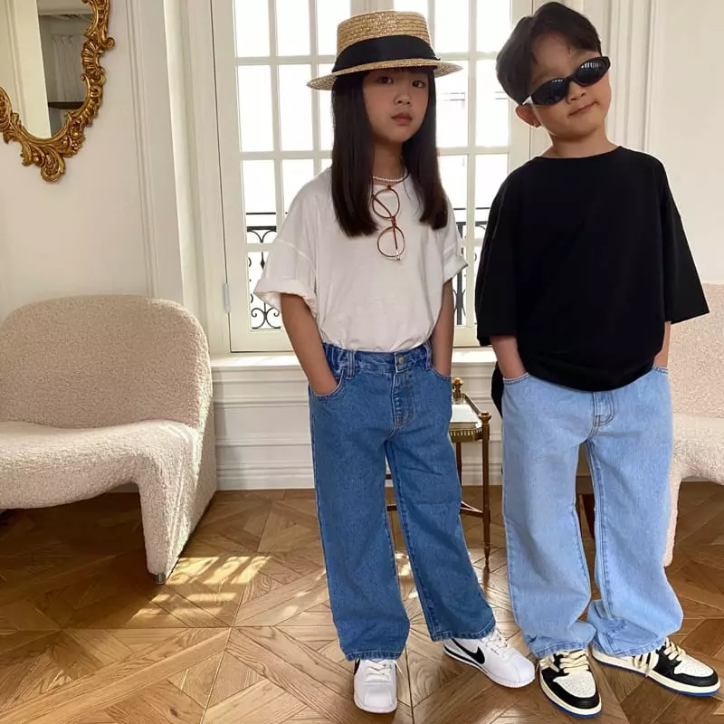 Our - Korean Children Fashion - #littlefashionista - Log Wide Jeans - 8